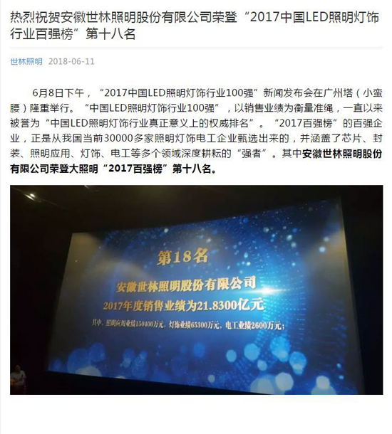 超凡国际品牌荣誉|安徽世林、凯撒琳为“2017百强榜”继续添热度！