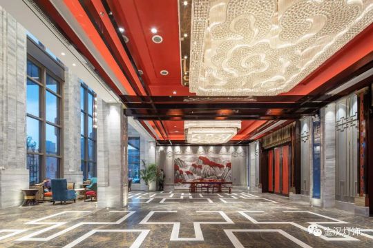 超凡国际品牌案例|金汉灯饰助力十堰四季来福饭店造就好设计典范