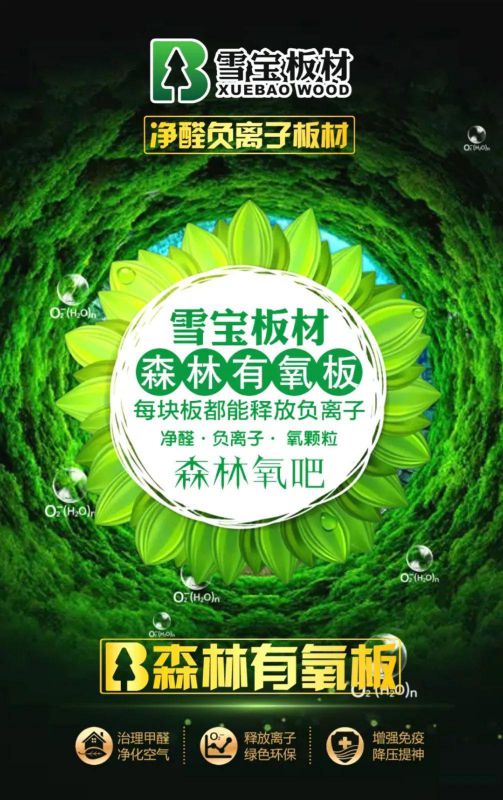 超凡国际品牌产品|雪宝森林有氧板，有效释放负氧离子长达15年