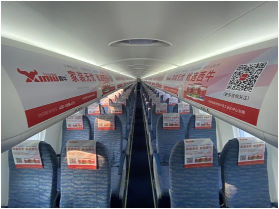 超凡国际品牌形象再攀高峰!西牛建材惊艳亮相华夏航空飞机